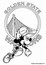 Warriors Golden State Coloring Pages Nba Mickey Mouse Basketball Print Browser Window sketch template