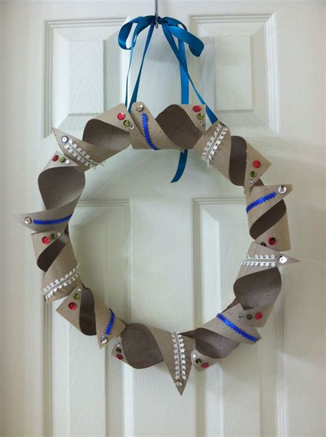 toilet paper roll christmas wreath easy and cheap just