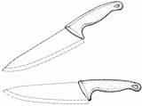 Knife Drawing Sketch Kitchen Chef Knives Paintingvalley Drawings Blood Patents Sketches Patent Navaja Butcher Handle sketch template