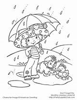 Coloring Pages Strawberry Shortcake Vintage Library Clipart Raining Spring sketch template