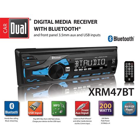 dual electronics xrmbt multimedia   lcd single din car stereo  built  bluetooth