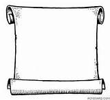 Scroll Paper Printable Clip Clipart sketch template