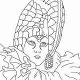 Mask Coloring Carnival Pages Venitian Costume Venice Hellokids Tears sketch template