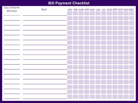 images   printable pay chart printable bill payment log