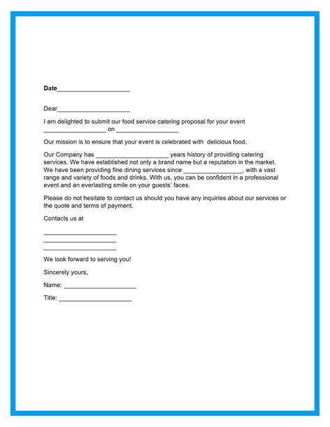 catering proposal template