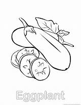 Eggplant Coloring Pages sketch template