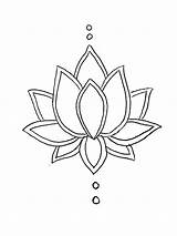 Lotus Flor Bordar Desenho Lotusblume Hamsa Lótus Patrones Arte Tatuagem sketch template