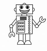 Robot Coloring Pages Shapes Print Kids Robots Shape Printable Color Smiling Colouring Little Clip Toddler Made Craft Different Smile Will sketch template