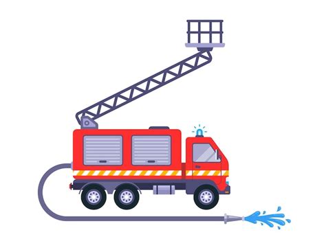 fire truck ladder clipart