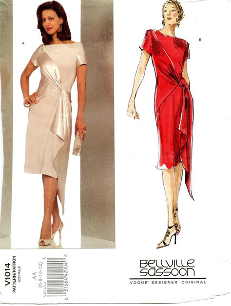 vogue designer original  belleville sassoon sewing pattern misses