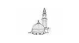 Mosque Coloring sketch template