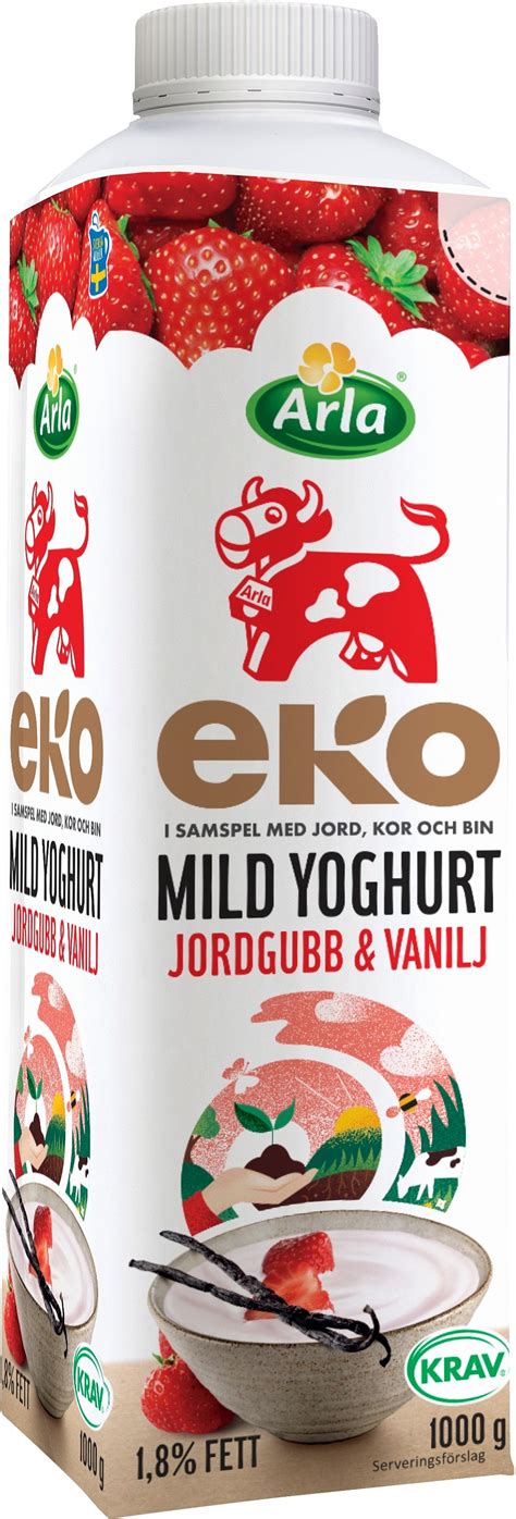 mild yoghurt jordgubb vanilj eko coop