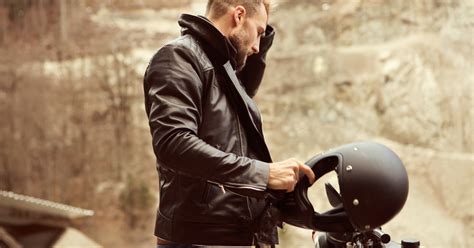 mens biker leather jacket australia  real leather