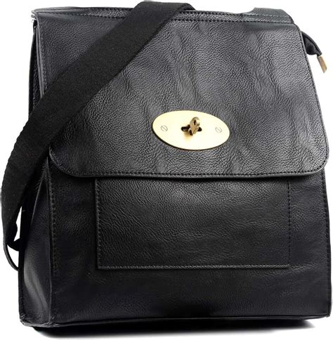 amazoncouk black leather crossbody bag