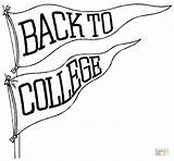 College Coloring Back Pages Drawing Printable sketch template