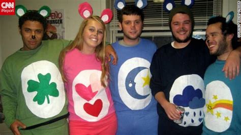 so scary revelers team up for awesome costumes group halloween costumes for adults care bear