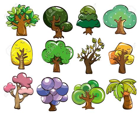 arboles animados coloridos buscar  google cartoon trees tree icon tree drawing simple