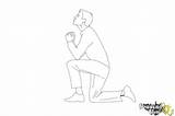 Kneeling Draw Person Knees Their Drawing Step Easy Posture People Illustration Kids Steps Coloring Drawingnow Another Choose Board sketch template