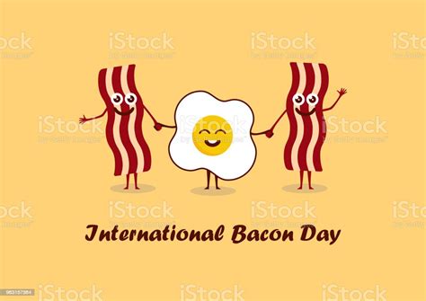 international bacon day vector stock illustration download image now
