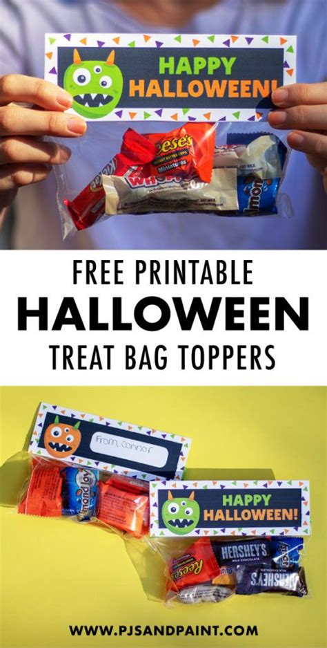 halloween treat bag toppers   printable