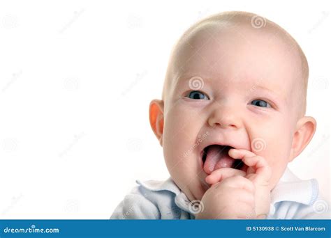 cute happy baby stock photo image  hands eyes isolated