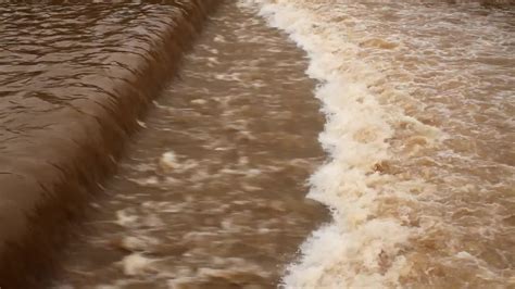 dirty river flowing fast stock video motion array