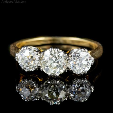 Antiques Atlas Antique Victorian Diamond Trilogy Ring 18ct Gold