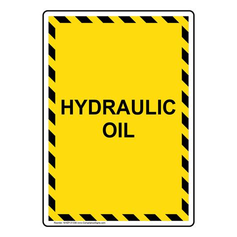 hydraulic oil sign nhe