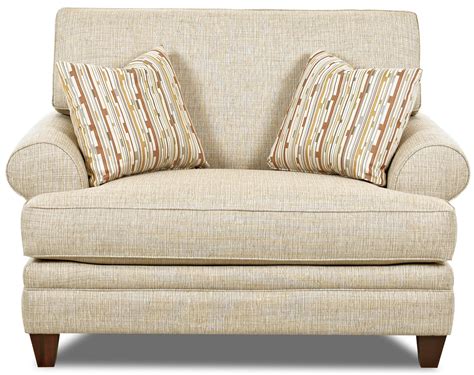 klaussner fresno transitional oversized chair  accent pillows
