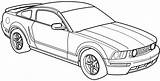 Mustang Car Outline Clipart Ford Template Convertible Drawing Coloring 2005 Gt Pages Draw Cars Paint Cliparts Side S197 Clip Source sketch template