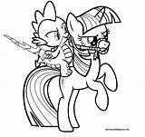 Applejack Spike Coloring Play Online Pony Pages Little sketch template