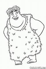 Colorkid Croods Thunk Alegre sketch template