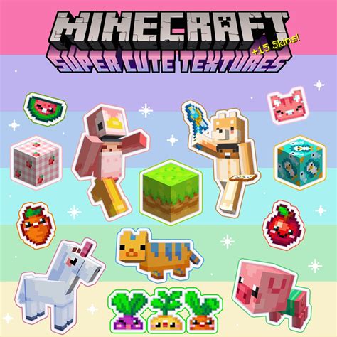 Minecraft Super Cute Texture Pack English Chinese Korean Japanese Ver