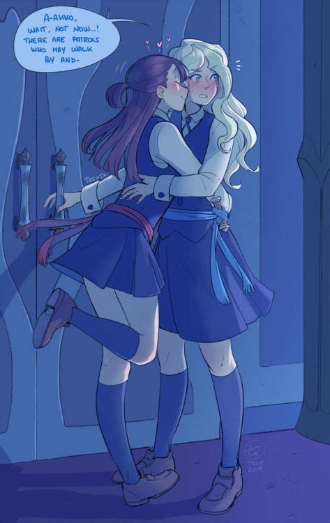 little witch academia wallpaper yuri anime girls my little witch