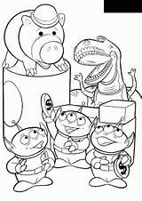 Toy Story Coloring Pages Rex Disney Kids Hamm Aliens Coloriage Alien Printable Characters Pixar Sheets Cartoon Children Simple Books Justcolor sketch template