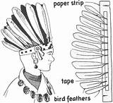 Native Headdress American Hat Indian Coloring Crafts Feather Costumes Make Costume Diy Halloween Making Americans Craft Feathers Indians Easy Boys sketch template