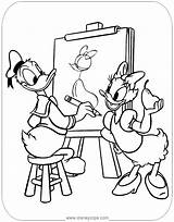 Daisy Donald Duck Pages Coloring Drawing Disneyclips Funstuff sketch template