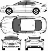 Jaguar Blueprints Xf Sedan Blueprint 2008 Car 3d Modeling Model Ford Views Bmw Lexus Related Posts sketch template