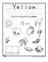 Yellow Color Worksheet Worksheets Activities Kids sketch template