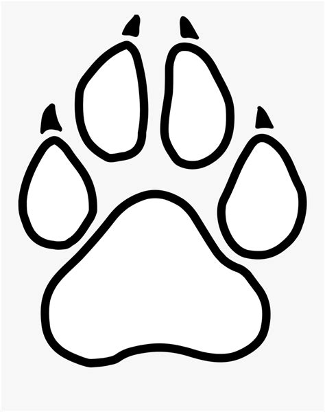 graphic    paw print panther paw print outline