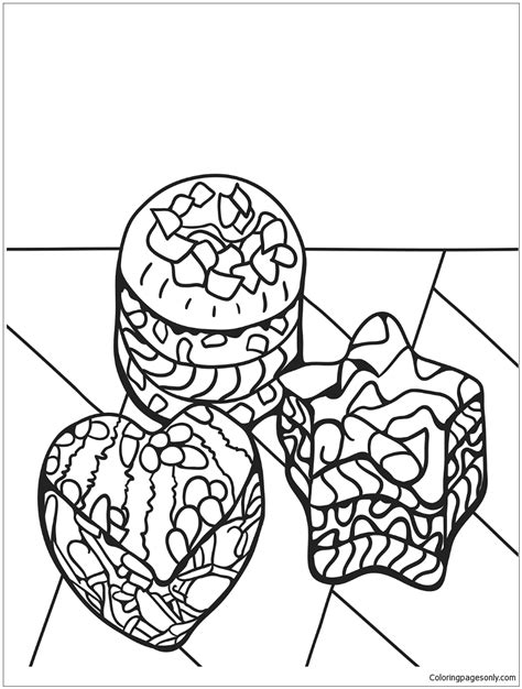 zentangle desserts coloring page  printable coloring pages