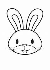 Coloring Head Rabbit Large sketch template