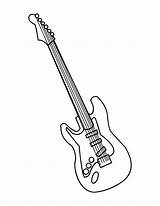 Guitar Coloring Pages Outline Bass Drawing Electric Acoustic Color Printable Getcolorings Colouring Getdrawings Paintingvalley Mexican sketch template
