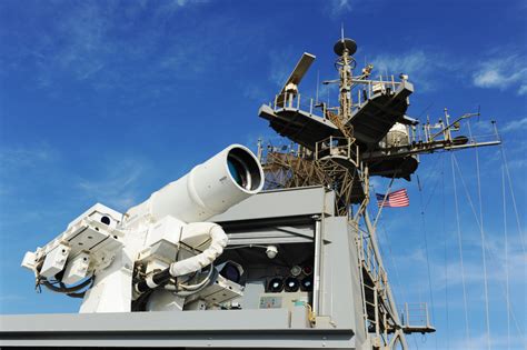 giant naval laser defense cannon   capable  shooting  drones