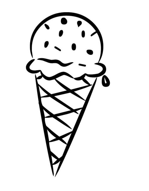 ice cream cone drawing clipart