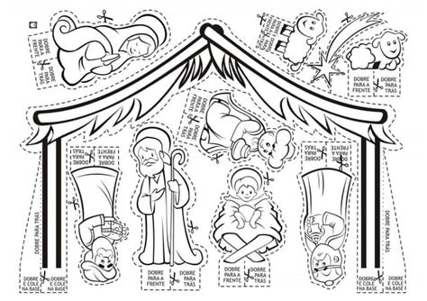 printable cut  nativity scene  templates printable