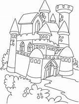 Frozen Castle Coloring Pages Elsa Ice Getcolorings Princess sketch template