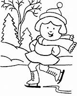 Winter Coloring Pages Colouring Printable Color Season Kindergarten Hockey Kids Girls Rink Crayola Scenes Print Sheets Toddlers Sheet Sports Getcolorings sketch template