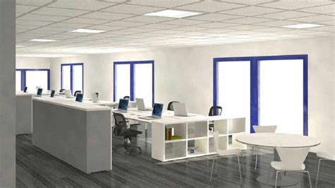 desain kantor interior tema kontemporer kesan futuristik  modern