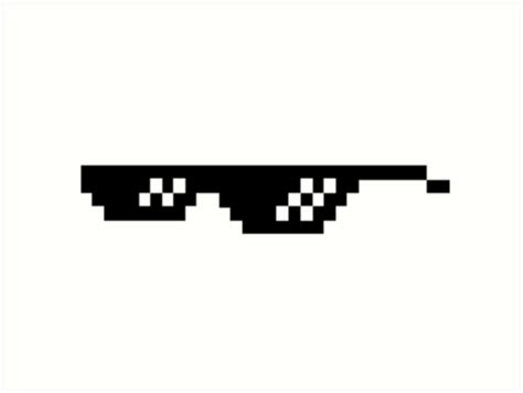Thug Life Sunglasses Art Print By Neptunedesign Redbubble